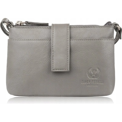 Paolo Peruzzi kabelka cez rameno prírodná koža šedá