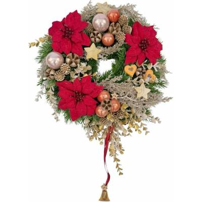Závesný vianočný veniec Lucia, priemer 30 cm