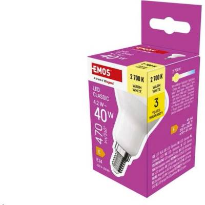 Emos ZQ7E21 LED žárovka Classic R50 E14 4,2 W 40 W 470 lm teplá bílá