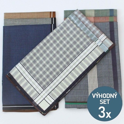 Etex Luxusní pánské kapesníky z česané bavlny - výhodný set 9 kusů