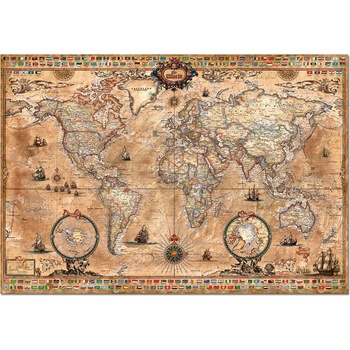 Image 1 of Educa - Puzzle Antique World Map II - 1 000 piese