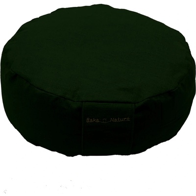 Baka Nature meditačný vankúš D34cm x 13 cm ľan lesná zelená