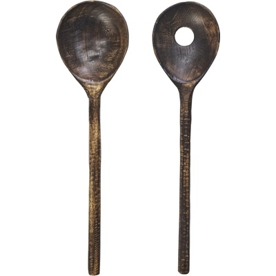 MADAM STOLTZ Salátový příbor Dark Mango Wood