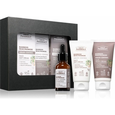 Green Pharmacy Bamboo & Niacinamide Green Pharmacy hydratačné sérum 30 ml + Green Pharmacy Bamboo & Niacinamide hydratačný nočný krém 50 ml
