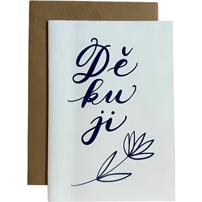 Be Nice přání Děkuji modré