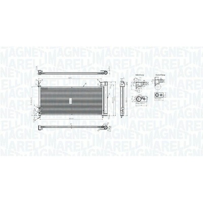 Kondenzátor, klimatizace MAGNETI MARELLI 350203107200