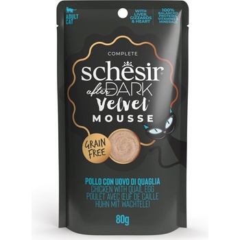 Schesir After Dark Velvet Mousse kuracie s prepeličím vajcom 12 x 80 g