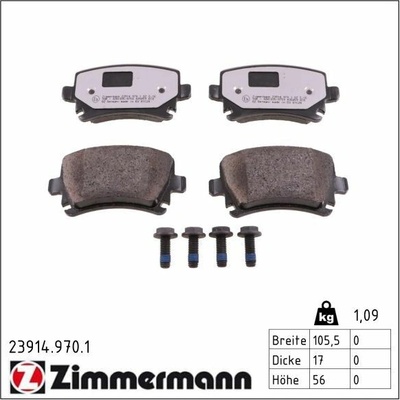 Sada brzdových platničiek kotúčovej brzdy ZIMMERMANN rd:z 23914.970.1