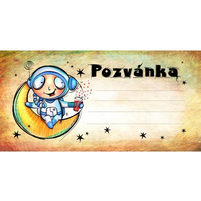 Detská pozvánka na párty - Kozmonaut, bal. 10 ks