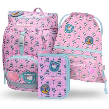 BAAGL SET 3 Airy Minecraft Panda: раница, пенал, торба BAAGL | Sin | Момичешки | UNI