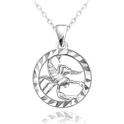 Minet Stříbrný přívěsek s řetízkem Zodiac znamení Štír JMAS9411SN45