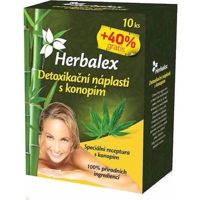 Herbalex Detoxikační náplast s konopím 10 ks