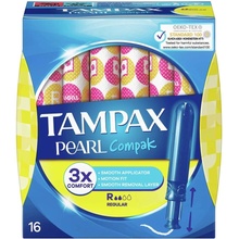 Tampax Pearl Compak Regular Tampony s Aplikátorem 16 ks