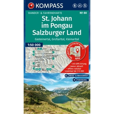 St Johann, Salzburger Land (Kompass - 80) - turistická mapa