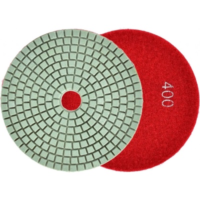 Brúsny diamantový kotúč 125 mm, zrno 400 suchý zips, brúsenie na mokro, GEKO