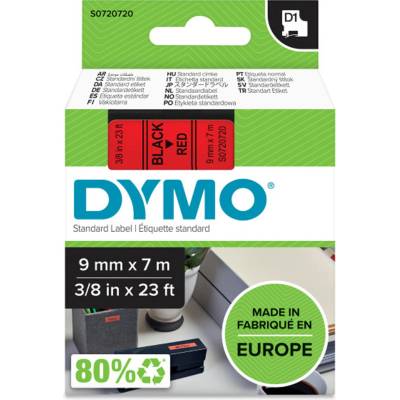 DYMO pásky D1 9mm štandard Čierna na červenej