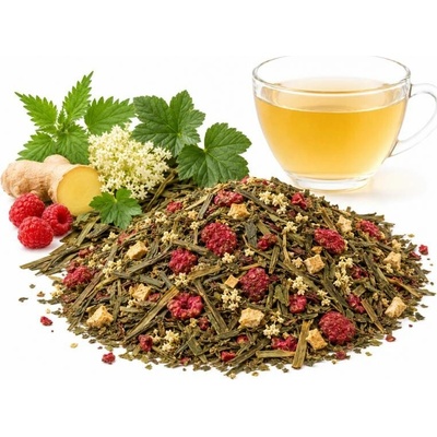QuickTea Malinová bancha bylinná směs 50 g