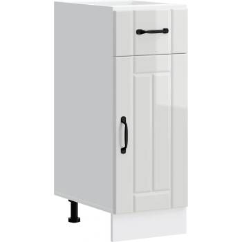 vidaXL Кухненски шкаф Lucca, бял гланц, инженерно дърв (853699)