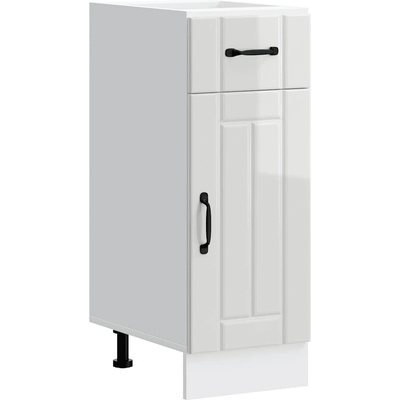 vidaXL Кухненски шкаф Lucca, бял гланц, инженерно дърв (853699)