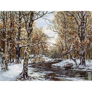 Image 1 of Luca-S Първи сняг - гоблен със схема 1: 1 (aida 25 каунта)