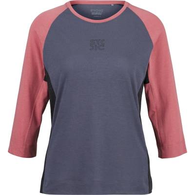 Stoic Дамска фланелка с къс ръкав за колоездене Stoic Women's PerformanceMerino LofsdalenSt. MTB 3/4 Tee Cycling jersey - Faded Rose / Multi (156-2839-0112)