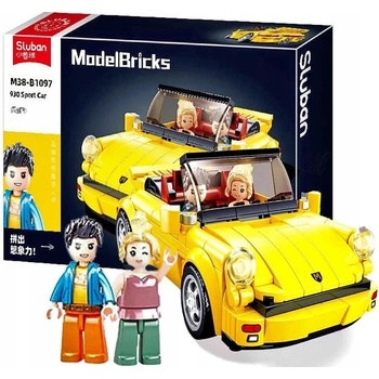 Sluban B1097 Nemecký žltý športový automobil