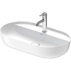 Duravit Luv - Мивка за плот, 70х40 см, без преливник, с отвор за смесител, бяла/мат бяла 0380702600 (0380702600)