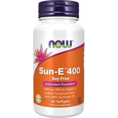 NOW Vitamin Е / Sun-E 400 IU [60 Гел капсули]