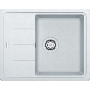 Franke Basis - Мивка от фрагранит BFG 611-62, 62x50 см, бяло-лед 114.0285. 103 (114.0285.103) Мивка за вграждане