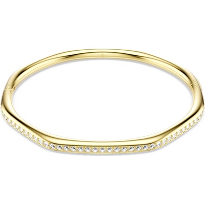 Swarovski Luxusní pozlacený pevný náramek Dextera 572458 16,1 cm