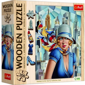Trefl Дървен пъзел 200 - Лято в града