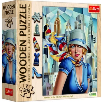 Trefl Дървен пъзел 200 - Лято в града