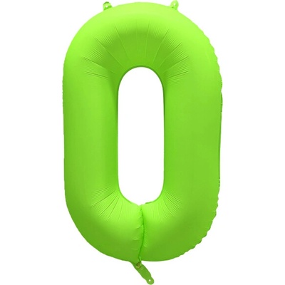 Amscan Fóliový balón narozeninové číslo 0 Neon zelená 86 cm