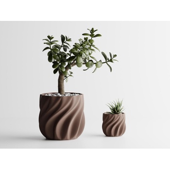 Кашпа Venice тъмнокафяв мат