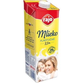 Rajo Trvanlivé mlieko plnotučné 3,5% 1 l