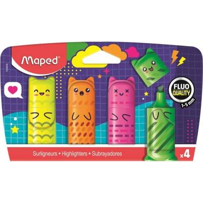Maped Fluo Peps Mini Kawaii 4 rôzne farby 743609