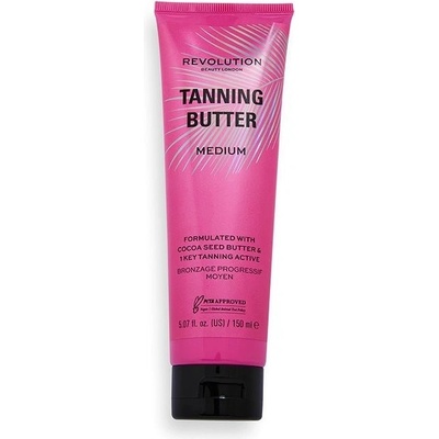 Makeup Revolution Beauty Tanning Butter vyživujúce telové maslo so samoopaľovacím účinkom odtieň Light/Medium 150 ml