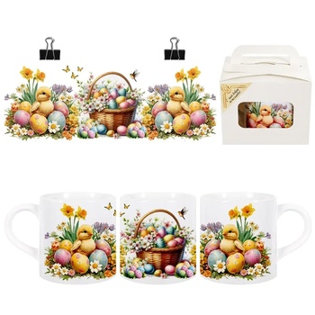 Великденска чаша с пиленце и яйца - 150 мл (К101286-2)