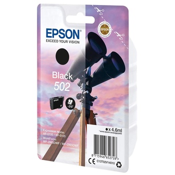 Epson 502 мастилена касета черна 4, 6 мл (C13T02V14010)