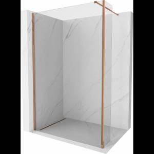 Mexen Kioto стъклена преграда за душ Walk-in 180 x 30 см, прозрачна, розово злато - 800-180-212-60-00-030 (800-180-212-60-00-030)
