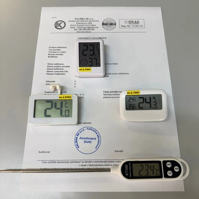 Kalibrovaná HACCP sada teplomerov - 4 - | Akreditovaný certifikát ISO/IEC 17025