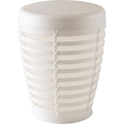 primanova PN-Кош с люлеещ капак 7.5L PALM БЯЛ Ø23.5xh30cm (М-Е21-01-01) (0137163)