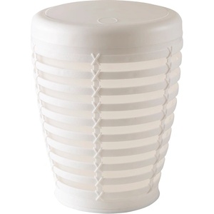 primanova PN-Кош с люлеещ капак 7.5L PALM БЯЛ Ø23.5xh30cm (М-Е21-01-01) (0137163)
