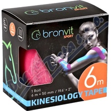 Bronvit Kineziologická páska classic růžová 5cm x 6m