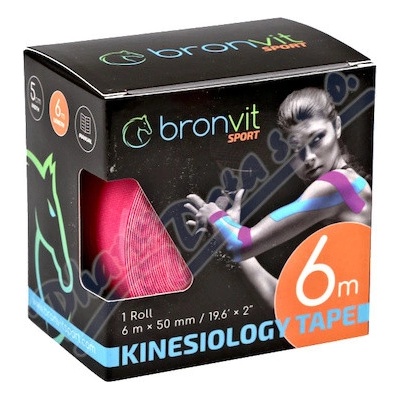 Bronvit Kineziologická páska classic růžová 5cm x 6m