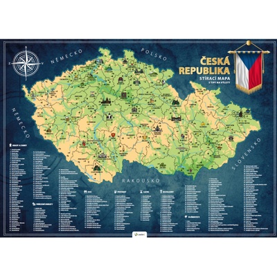 Stírací mapa České republiky – Sleviste.cz