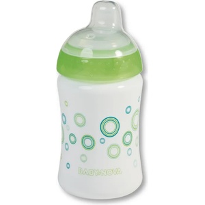 Baby-Nova Тренировъчна чашка със стоп клапа Baby Nova - 285 ml, зелена (34117)