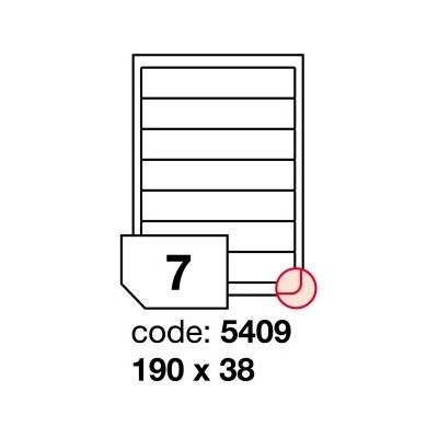 Rayfilm R0100.5409A samolepící 190x38mm bílé 100 listů
