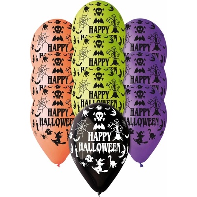 Balóniky pastelové Happy Halloween mix farieb 30 cm