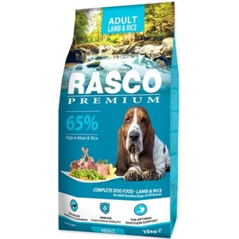 Rasco Premium RASCO Premium Adult LAMB AND RICE - Премиум храна с агне и ориз за пораснали кучета с чувствителни стомаси, 15 кг, Чехия 1704-10437